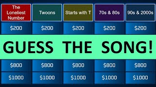 Guess the Song Jeopardy Style | Quiz #42