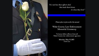 Wake County Law Enforcement Memorial Ceremony