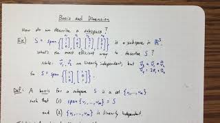 Lecture 14 - Basis and Dimension