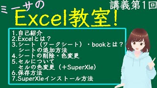 【ミーサのExcel講座!!#01】対象レベル：入門