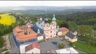 Chlum Svaté Maří (Maria Kulm) from drone (cinematic)