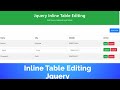 Inline Table Editing using jQuery |  jQuery tutorial | jQuery tutorial for beginners