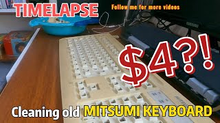 Cleaning my old Mitsumi keyboard/ Timelapse