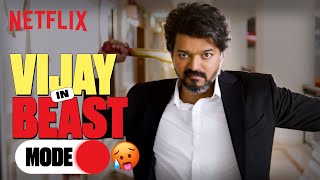 The Most BADASS Fight Scenes ft. Thalapathy Vijay | #Beast | Netflix India