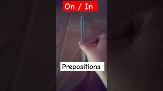 Prepositions/ Use of In \u0026 On #prepositions #partsofspeech #trendingshorts