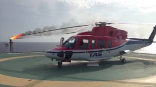 Thai Aviation Services + CHC  Thailand Helicopter Offshore ops S76