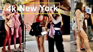 NYC Nightlife Scenes 🎉 Women Explore Nightlife in NYC, Iconic Hotspots After Dark! 4K