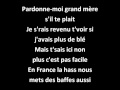 Désolé - Vidéo Avec Paroles / Lyrics - Sexion d'Assaut
