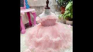 Pink Tulle Dress With Pearl Belt