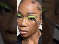 shorts who doesn’t love a lime green cut crease 👀💚 makeuptutorial