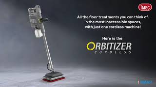 Most Compact and Cordless Floor Treatment Machine, IMEC FIMAP Orbitizer Cordless Floor Scrubber