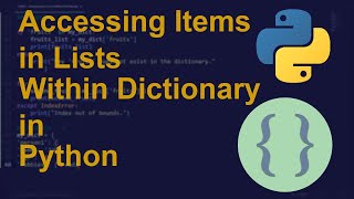 Accessing Items in Lists Within Dictionary in Python | Python Examples | Python Coding Tutorial