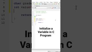 Initialize a variable in C Program