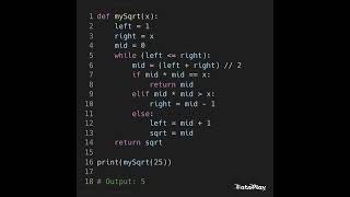 Square Root using PYTHON without MATH module #python #pythoncode #machinelearning #pythonprogramming
