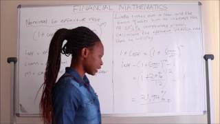 Financial Mathematics : Nominal and Effective interest rate | Lesson 109