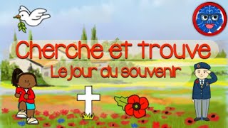 PAUSE ACTIVE(APQ): CHERCHE ET TROUVE LE JOUR DU SOUVENIR - Brain Break(DPA):Remembrance Day Find It