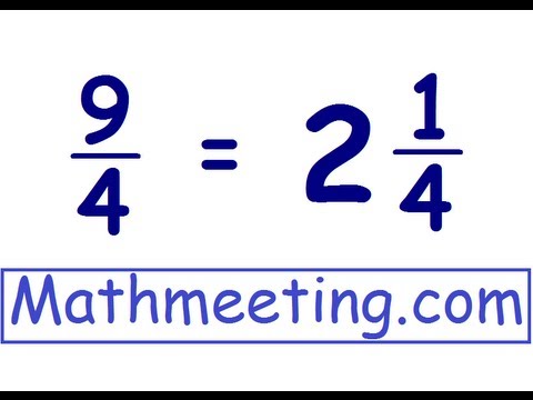 Improper fractions to mixed numbers Improper fractions to mixed numbers