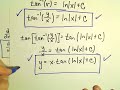 Change of Variables  Homogeneous Differential Equation - Example 2
