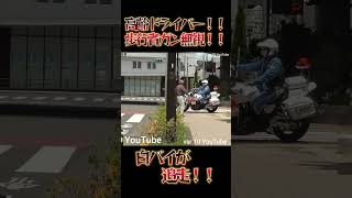 高齢ドライバー！！歩行者ガン無視で白バイに捕まる！！