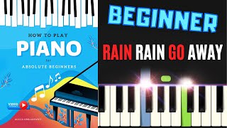 Rain Rain Go Away I Beginner Piano Tutorial Easy Sheet Music with Letters for Absolute Beginner SLOW