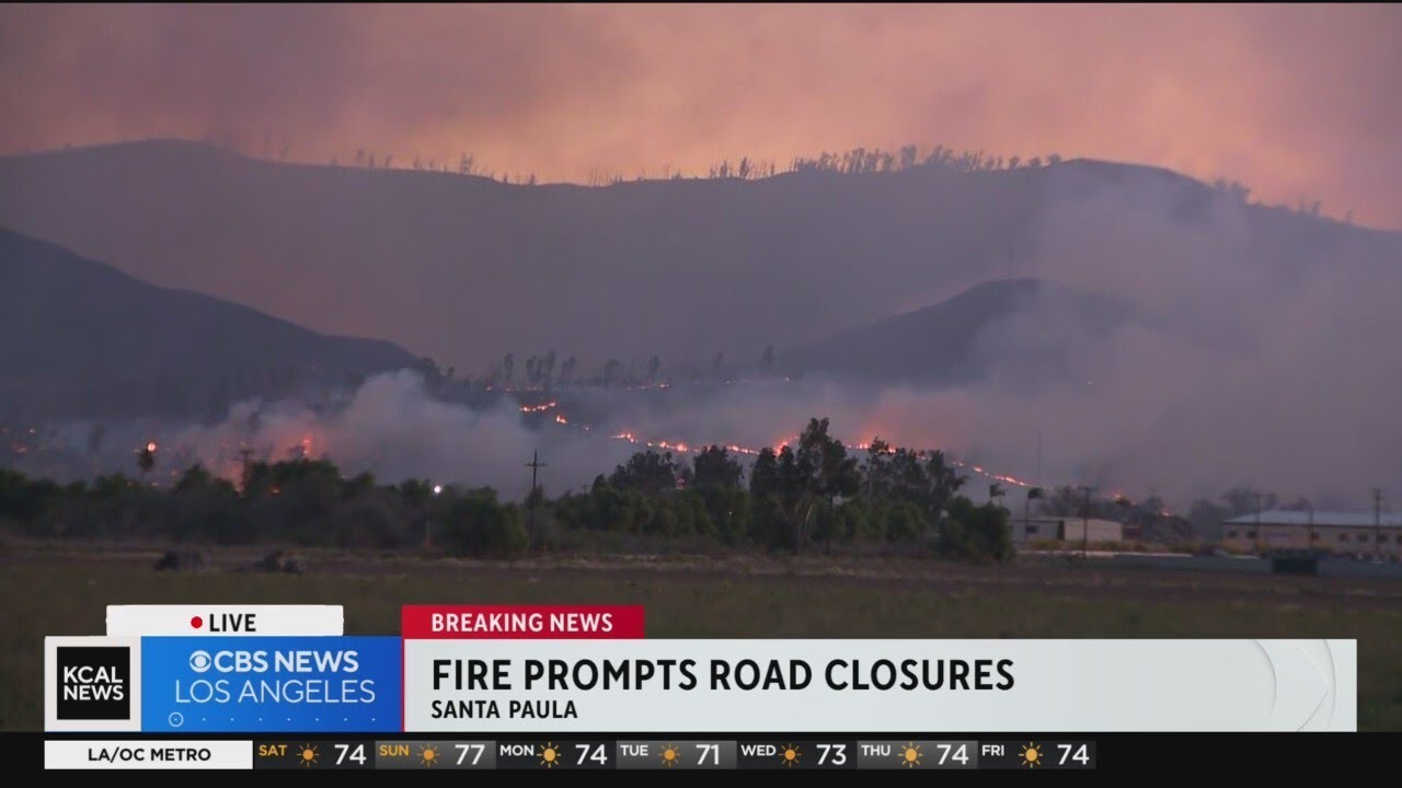 800-acre Fire Prompts Evacuation Orders, Road Closures In Ventura ...