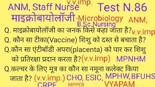 माइक्रोबायोलॉजी (Microbiology)-Questions-Answers For Staff-Nurse/ANM Exams, MPHW-NURSING-QUESTIONS