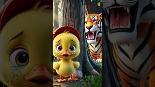 Duck vs Tiger story in hindi! #shorts