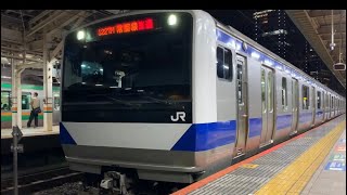 JR東京駅を入線.発車する列車。(2)