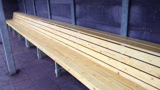 How to build baseball dugout benches