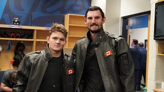 JACKET PRESENTATION: Cole Perfetti \u0026 Connor Hellebuyck