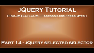 jQuery selected selector