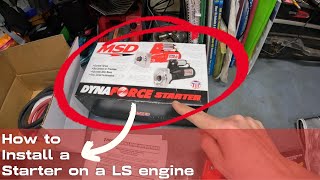 How to: installing a starter on a LS