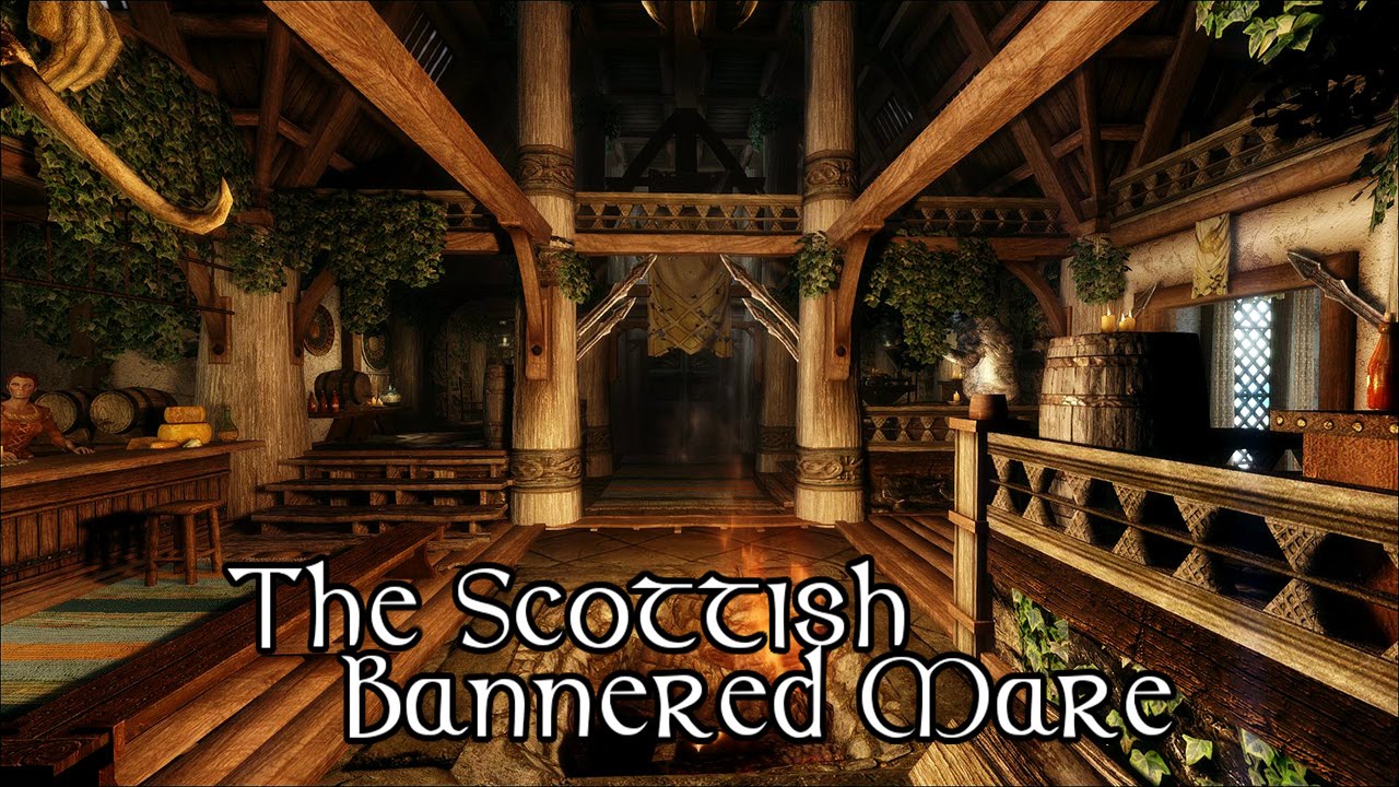 TES V - Skyrim Mods: Scottish Bannered Mare - YouTube