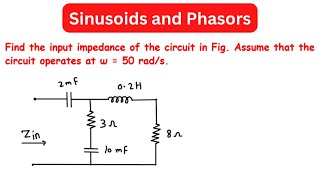 Find the input impedance of the circuit in Fig. Assume that the circuit operates at ω = 50 rad/s.