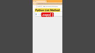 Python List Method .copy( )#python#coding #programming
