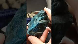 dd54約重212 5g 藍磷灰石原礦 磷灰石 Apatite 天然水晶 無加工未拋光晶礦 原石 藍磷灰 2