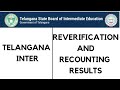 TELANGANA INTER ll REVERIFICATION AND RECOUNTING RESULTS ll