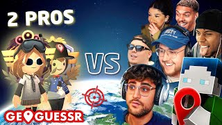 2 Pros vs 7 Streamer GEOGUESSR BATTLE (Mit Eligella, BastiGHG, Sidney, Kroko, Willy, Zarbex \u0026 Rose)