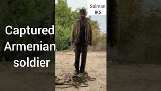 Azerbaijani soldiers captured Armenian soldier and forcing him to say \