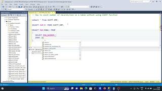 Count rows without using count function in SQL Server