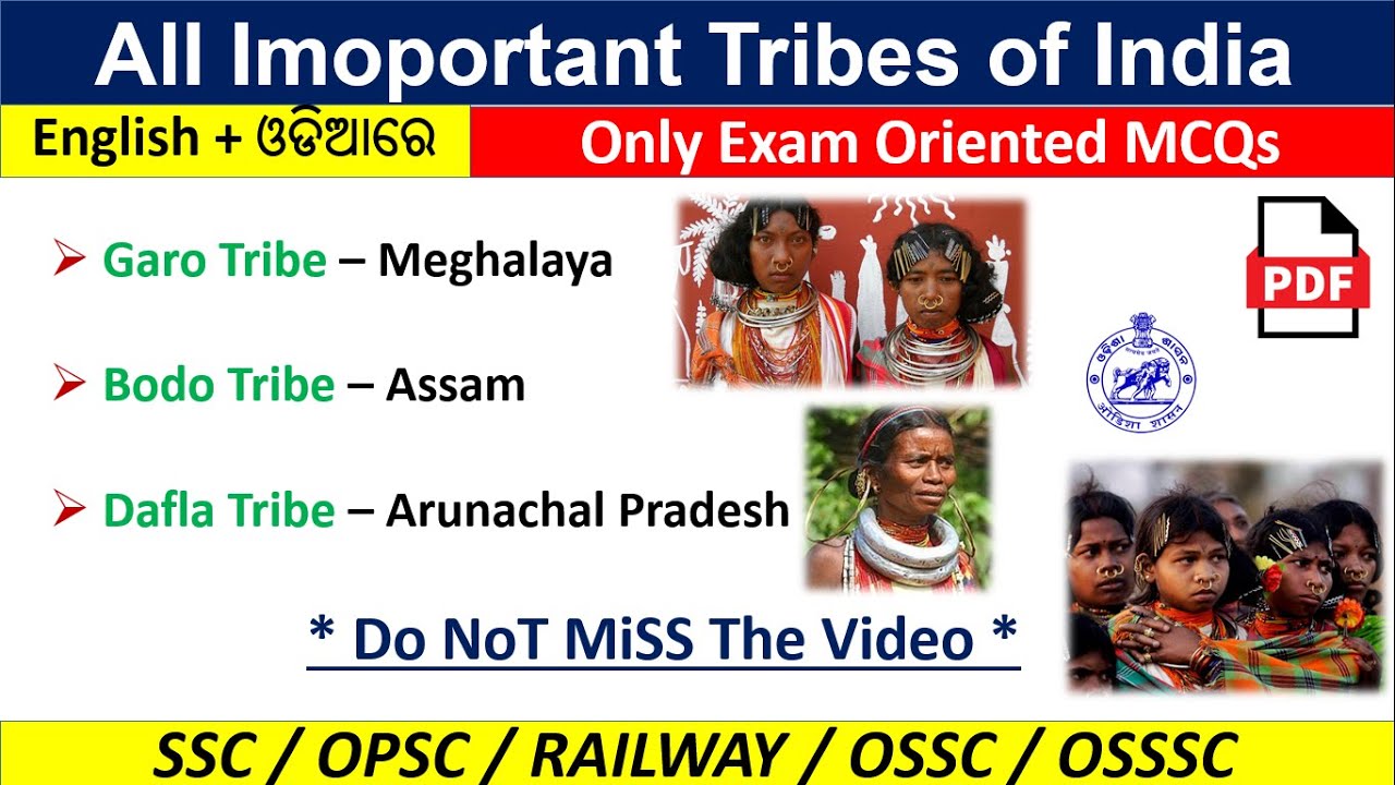 Important Tribes Of India | Exam Oriented | State Wise | PDF | - YouTube