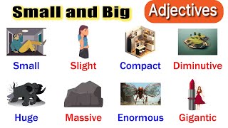 Small and Big Adjectives | Adjectives with meaning and sentences | listen and practice