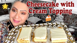 How to Make Cheesecake with Cream Topping 🍰 | Best Dessert for the New Year!