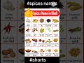 spices names in english u0026 hindi मसालों के नाम अंग्रेजी और हिंदी में spoken english daily practice