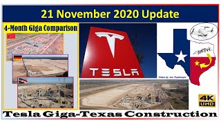 Tesla Gigafactory Texas 21 November 2020 Cyber Truck & Model Y Factory Construction Update (09:30AM)