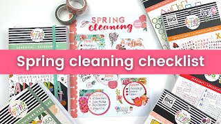 How to make a Spring Cleaning page for The Happy Planner