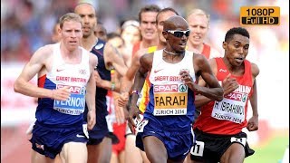 Mo Farah at 5000m European Champ Zurich 2014