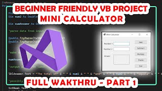 Super-Simple Math App - Visual Basic Coding Project Part 1 #visualbasic #visualstudiocode