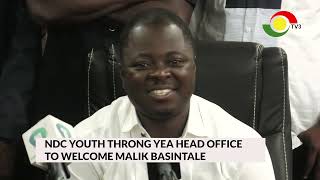 NDC Youth throng YEA head office to welcome Malik Basintale