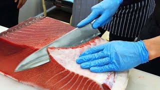 400kg Giant Bluefin Tuna Cutting Skills - Taiwanese Fish Market